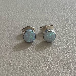 Faux Opal Stud Earrings
